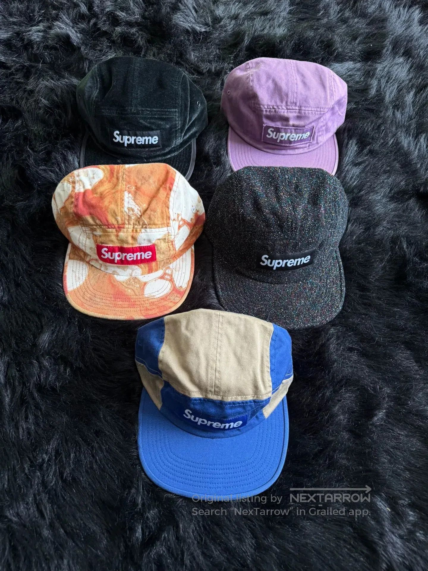 Supreme Supreme Glitter Terry Camp Cap | Grailed