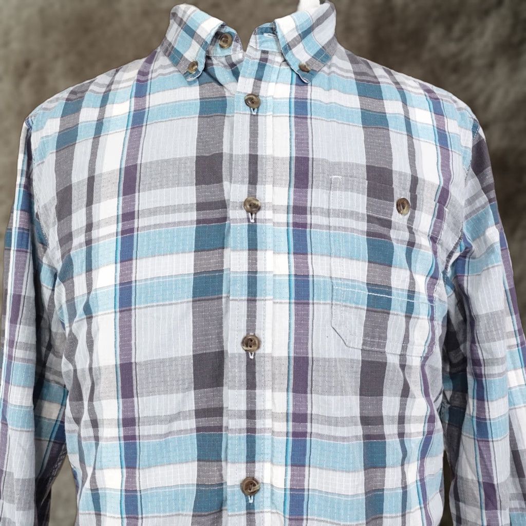 The North Face The North Face Shirt Mens XL Blue Plaid Button Down Long Sleeve Outdoor -04 Size US XL / EU 56 / 4 - 1 Thumbnail
