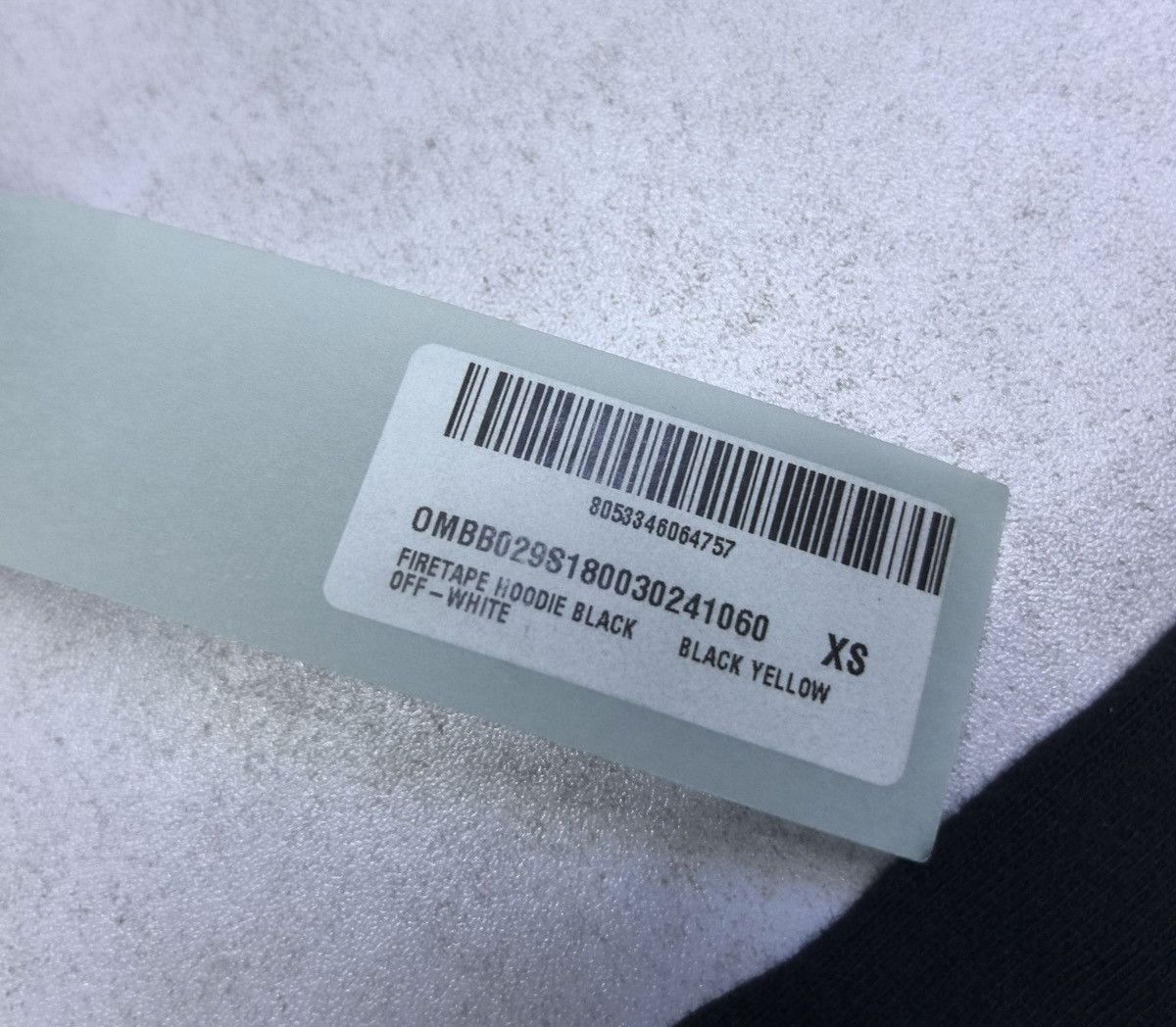 Off-White Off-White Black Firetape Hoodie Size US XS / EU 42 / 0 - 4 Thumbnail