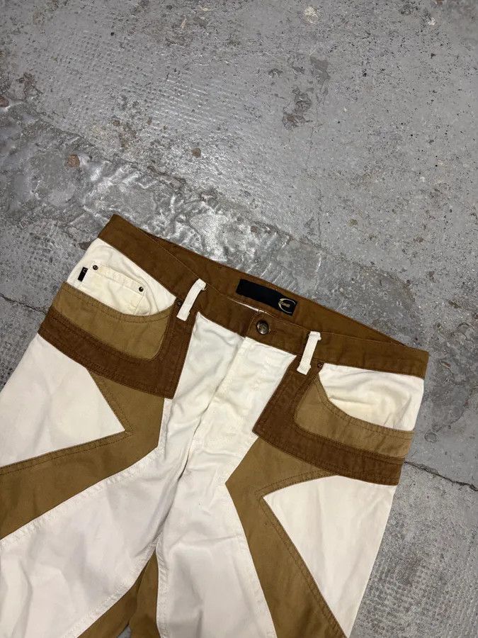 Just Cavalli SS2004 Cavalli Beige & White Calm Sahara Contrast Pants Size US 30 / EU 46 - 5 Thumbnail