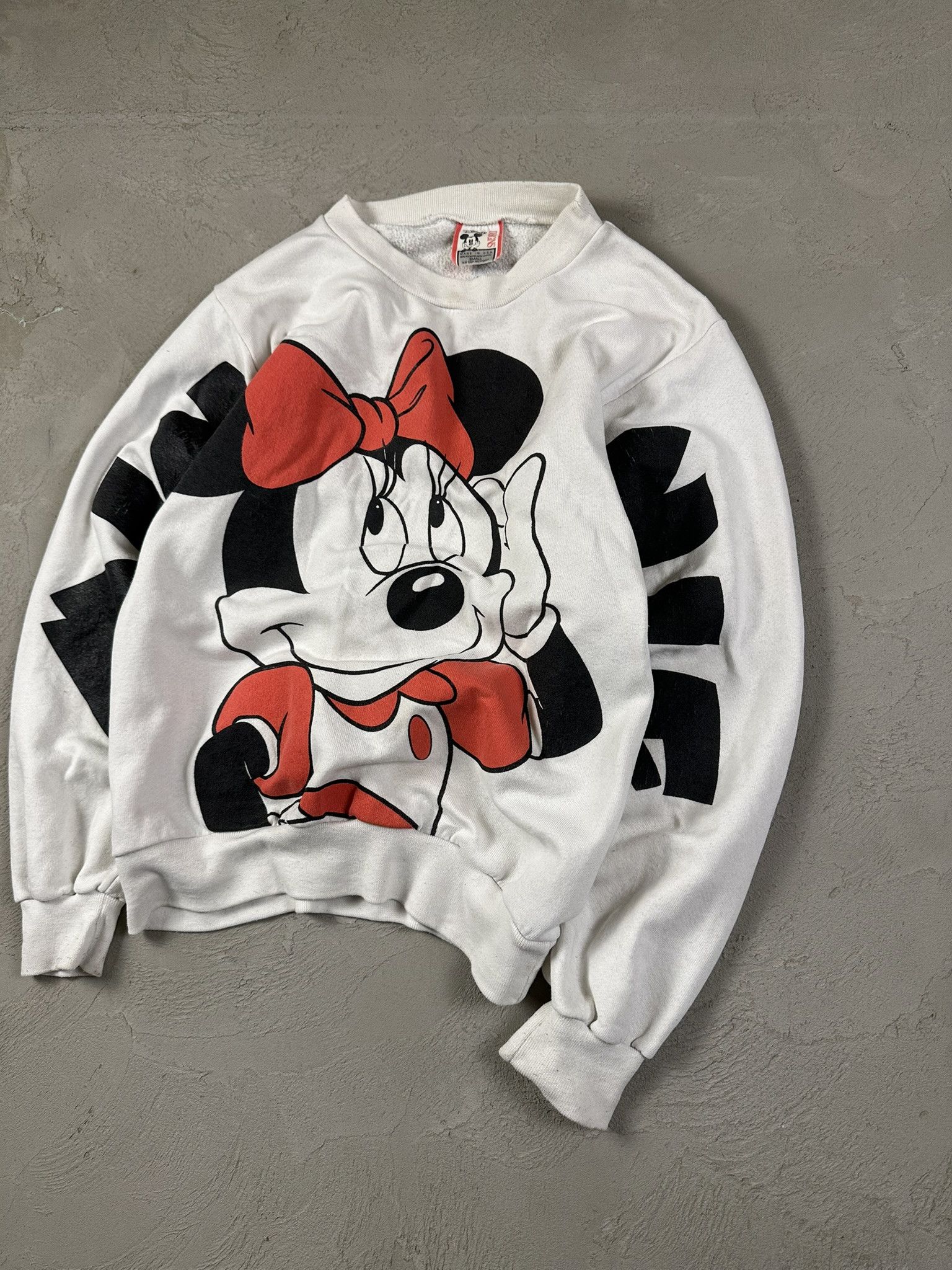 Cartoon Network × Disney × Vintage 90s Vintage Minnie Mouse Fullprint Sweatshirt Crewneck Rare Size S / US 4 / IT 40 - 4 Thumbnail