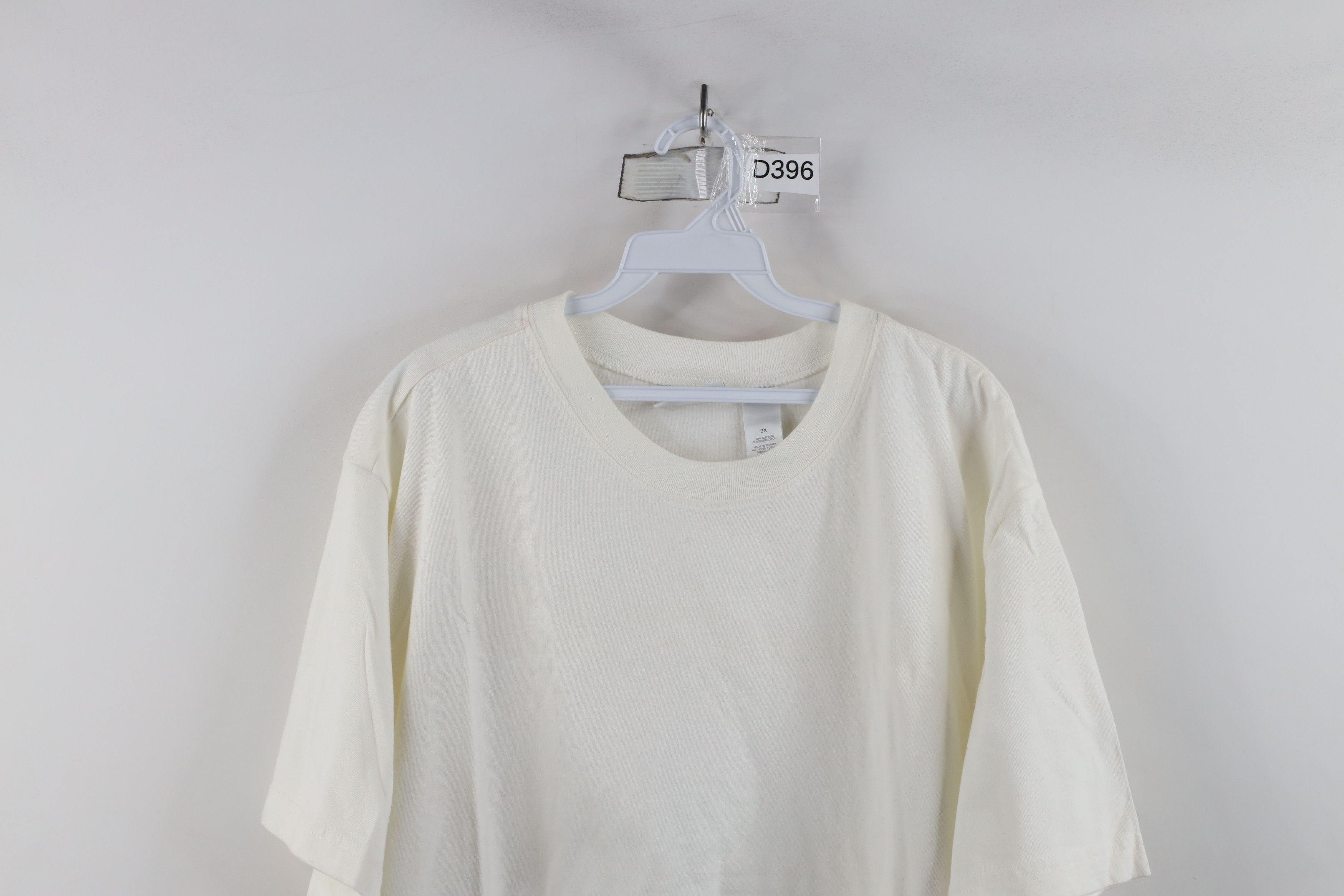 Vintage Vintage 90s Streetwear Cotton Short Sleeve T-Shirt White Size 3XL / US 20-22 - 2 Thumbnail