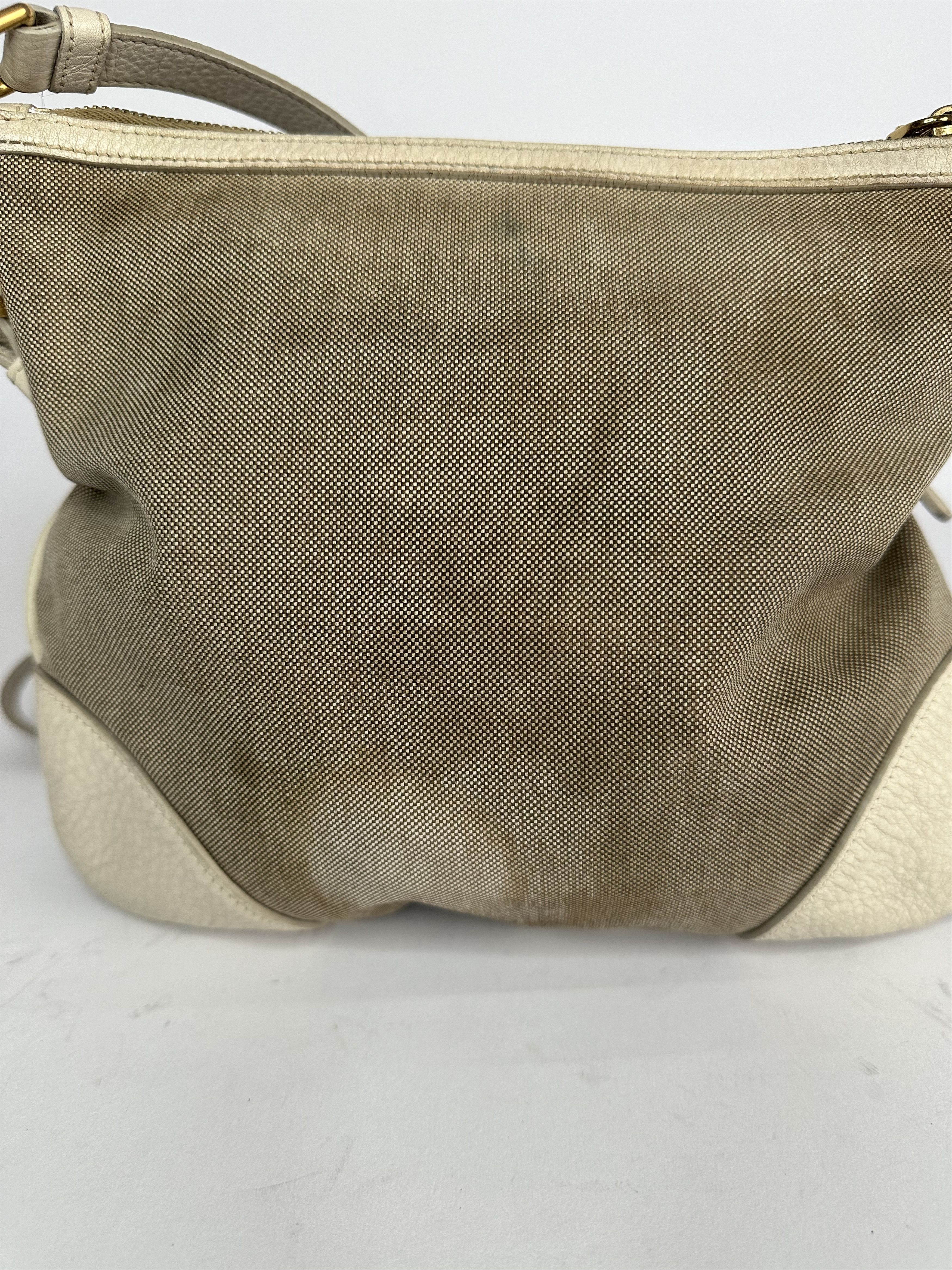 Prada PRADA Jacquard Logo Small Flat Messenger Bag White Size ONE SIZE - 4 Thumbnail