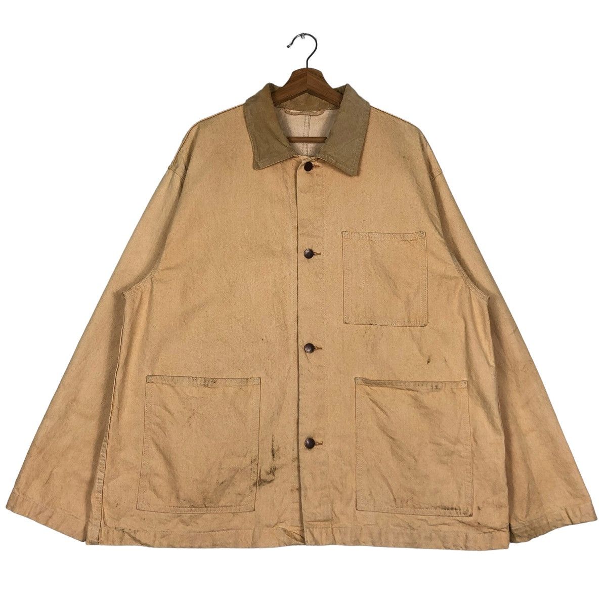 Japanese Brand 🔥Vintage Worker Chore Jacket GU Japan Issey Miyake Size US XL / EU 56 / 4 - 1 Thumbnail