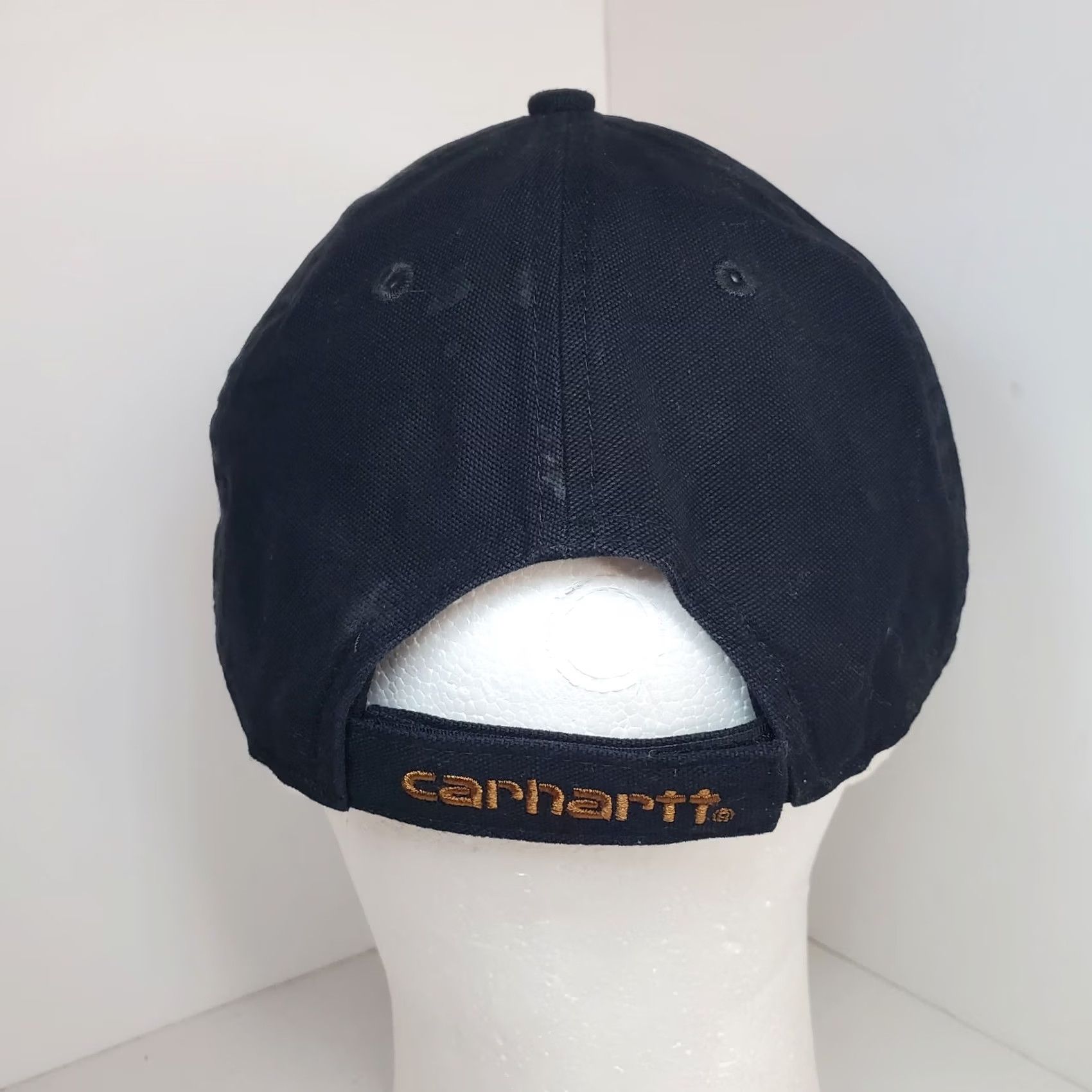 Carhartt CARHARTT Cap Hat Work Adjustable Hook and Loop Black Brown Leather Patch OSFM Size ONE SIZE - 4 Thumbnail