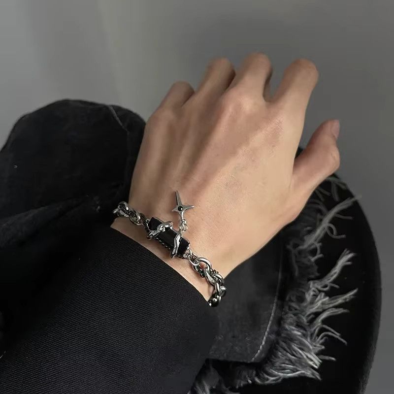 Jewelry Black Zircon Star Bracelet Size ONE SIZE - 3 Thumbnail