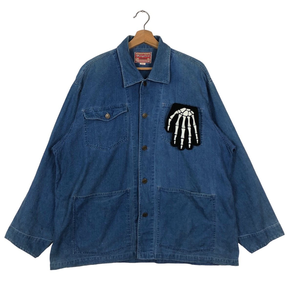 Japanese Brand 🔥90s Vintage Chore Denim Work Jacket Tomy Curt Issey Miyake Size US M / EU 48-50 / 2 - 2 Thumbnail