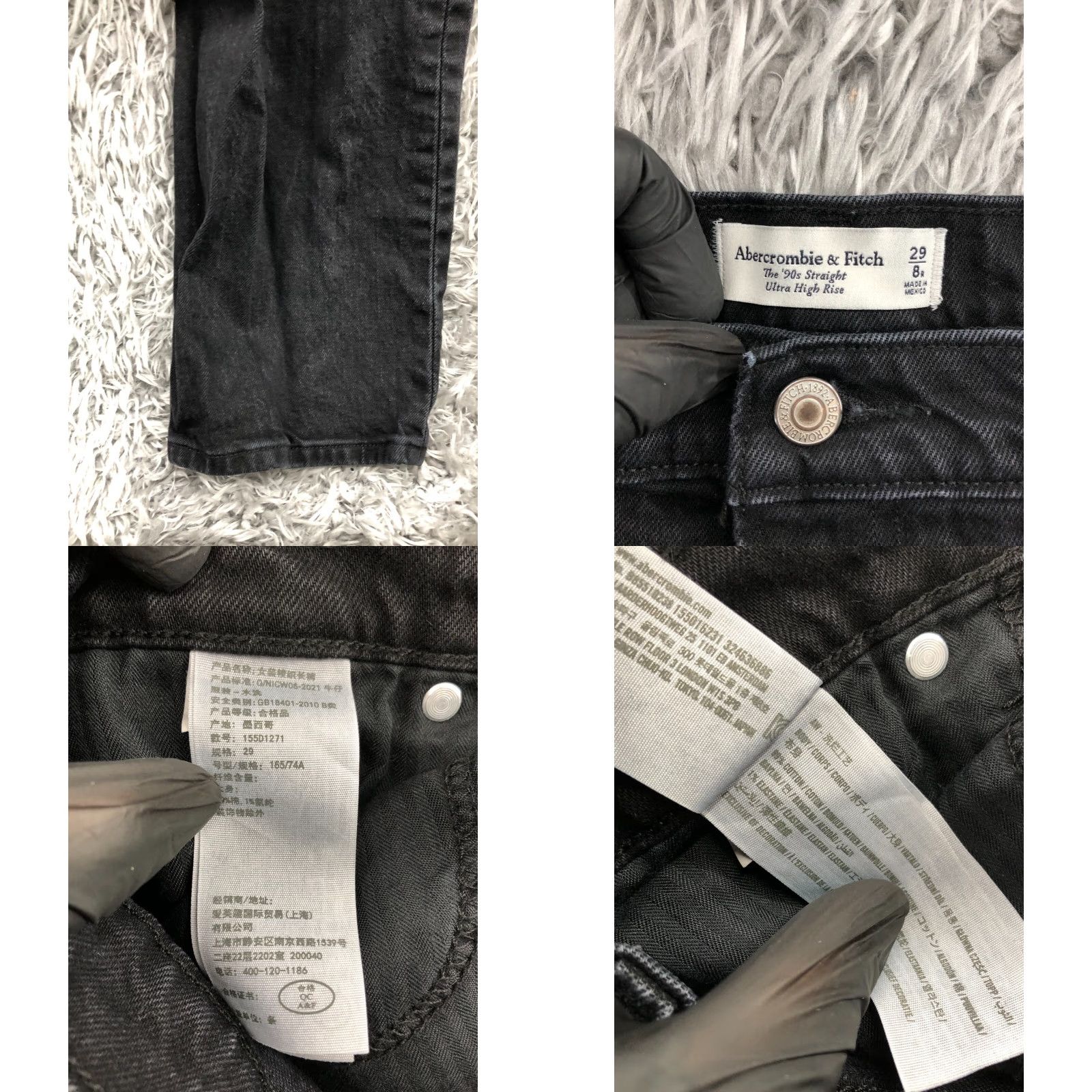 Abercrombie & Fitch VINTAGE Abercrombie & Fitch Jeans 90s Straight High Rise Womens Size 8 Dark Wash Black Size 30" / US 8 / IT 44 - 8 Thumbnail