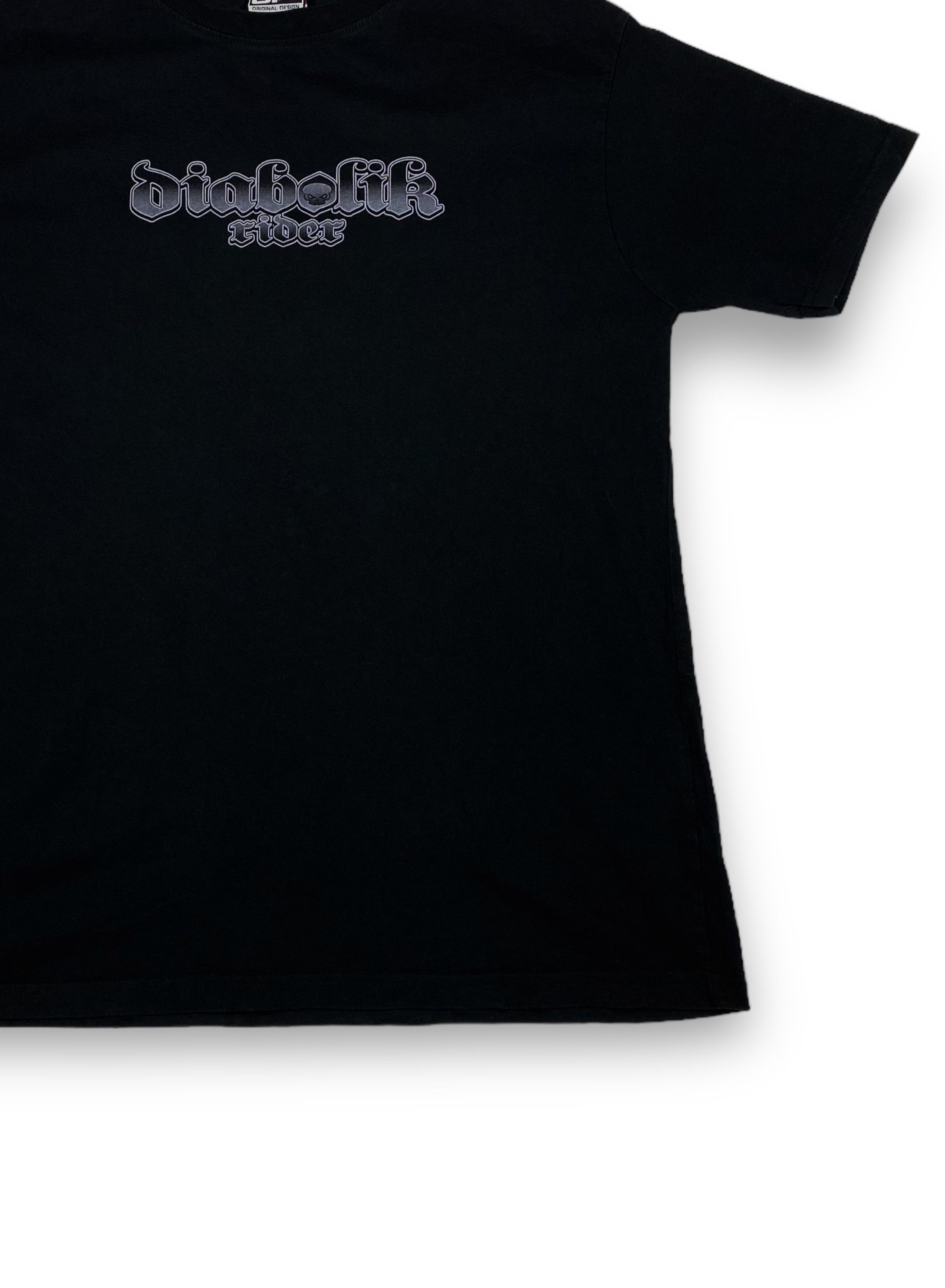 Vintage Vintage DIABOLIC Skeleton Rider Big Logo Black T-Shirt M733 Size US M / EU 48-50 / 2 - 3 Thumbnail