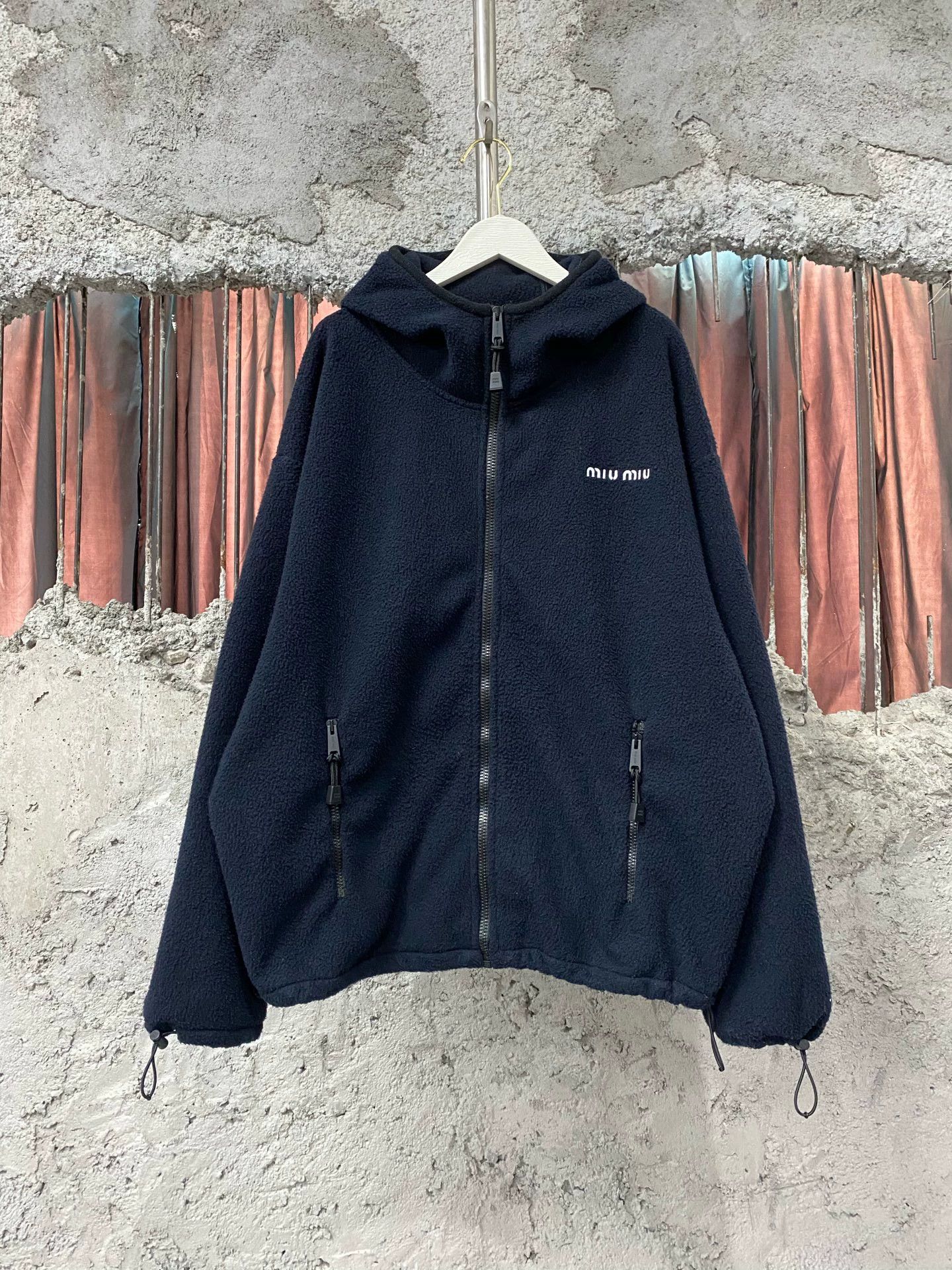 Miu Miu MIU MIU zip teddy coat women's S Size S / US 4 / IT 40 - 1 Thumbnail