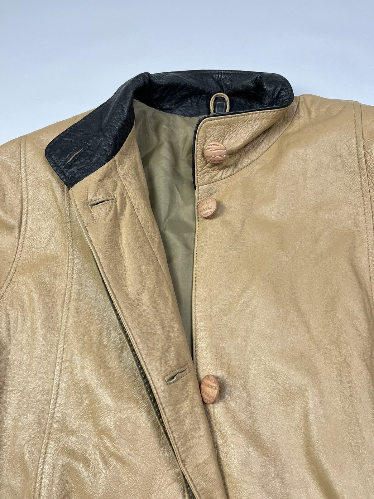 Versace Classic V2 Vintage Coat Genuine Leather Brown