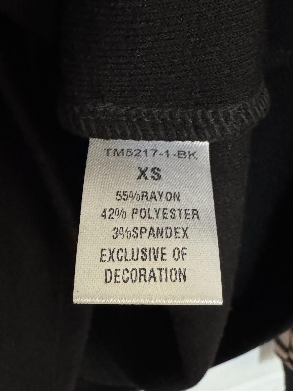 Other THML Black Top with Sheer Zebra Print Sleeves XS Size XS / US 0-2 / IT 36-38 - 4 Thumbnail