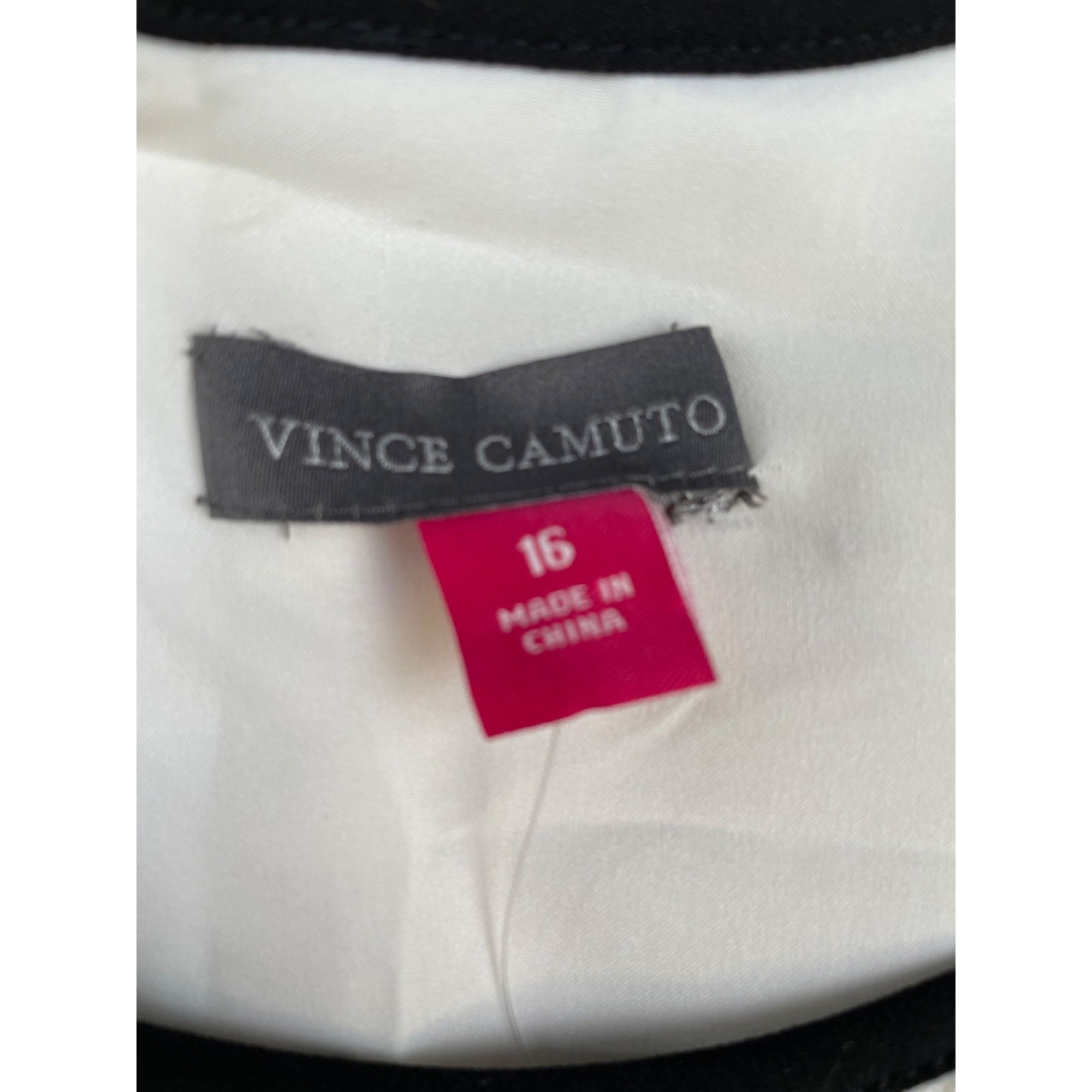 Vince Camuto Vince Camuto Women's Off White/ Black Sleeveless Dress Size Size XXL / US 16-18 / IT 52-54 - 6 Thumbnail