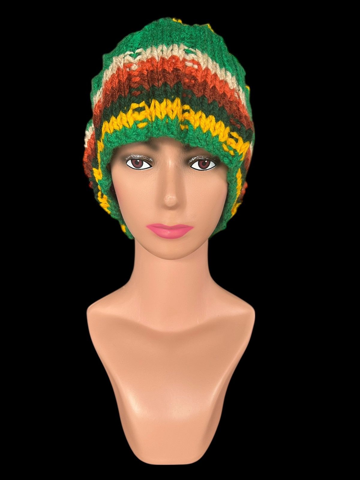Kapital Crochet Knitted Handmade Big Beanie Hats Size ONE SIZE - 3 Thumbnail