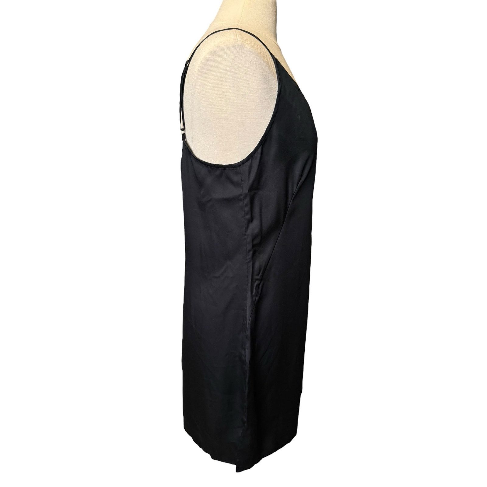 Other Ettitude NEW Bamboo Black Slip Dress Large Sateen Knee Size L / US 10 / IT 46 - 7 Thumbnail