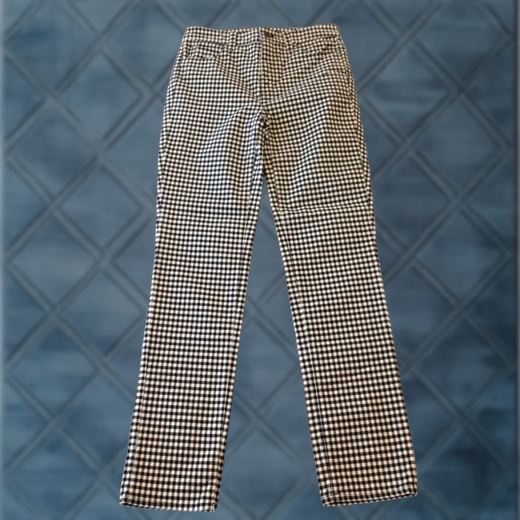 Talbots Talbots Womens Pants Size 2 Black Plaid Corduroy Ankle Pockets Mid Rise 28x30.5 Size 26" / US 2 / IT 38 - 1 Thumbnail