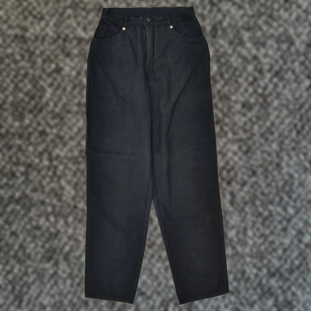Vintage VINTAGE DAILY BLUE Womens Trousers W26 L30 Black Cotton Classic Casual Slim Size 26" / US 2 / IT 38 - 1 Thumbnail