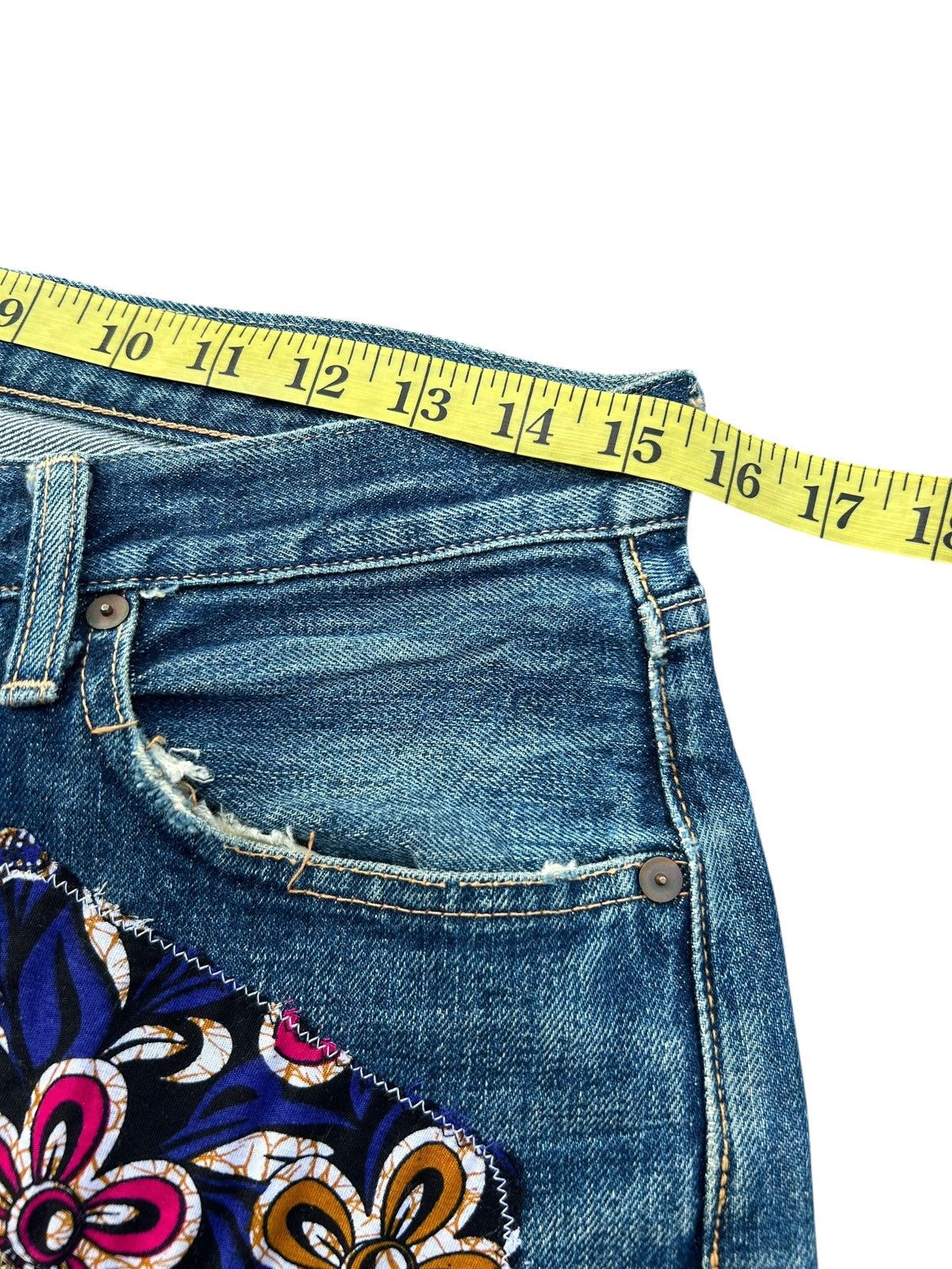 Kapital Kapital Selvedge Jeans Patchwork Hippies Rework Insane Denim Size US 31 - 19 Thumbnail