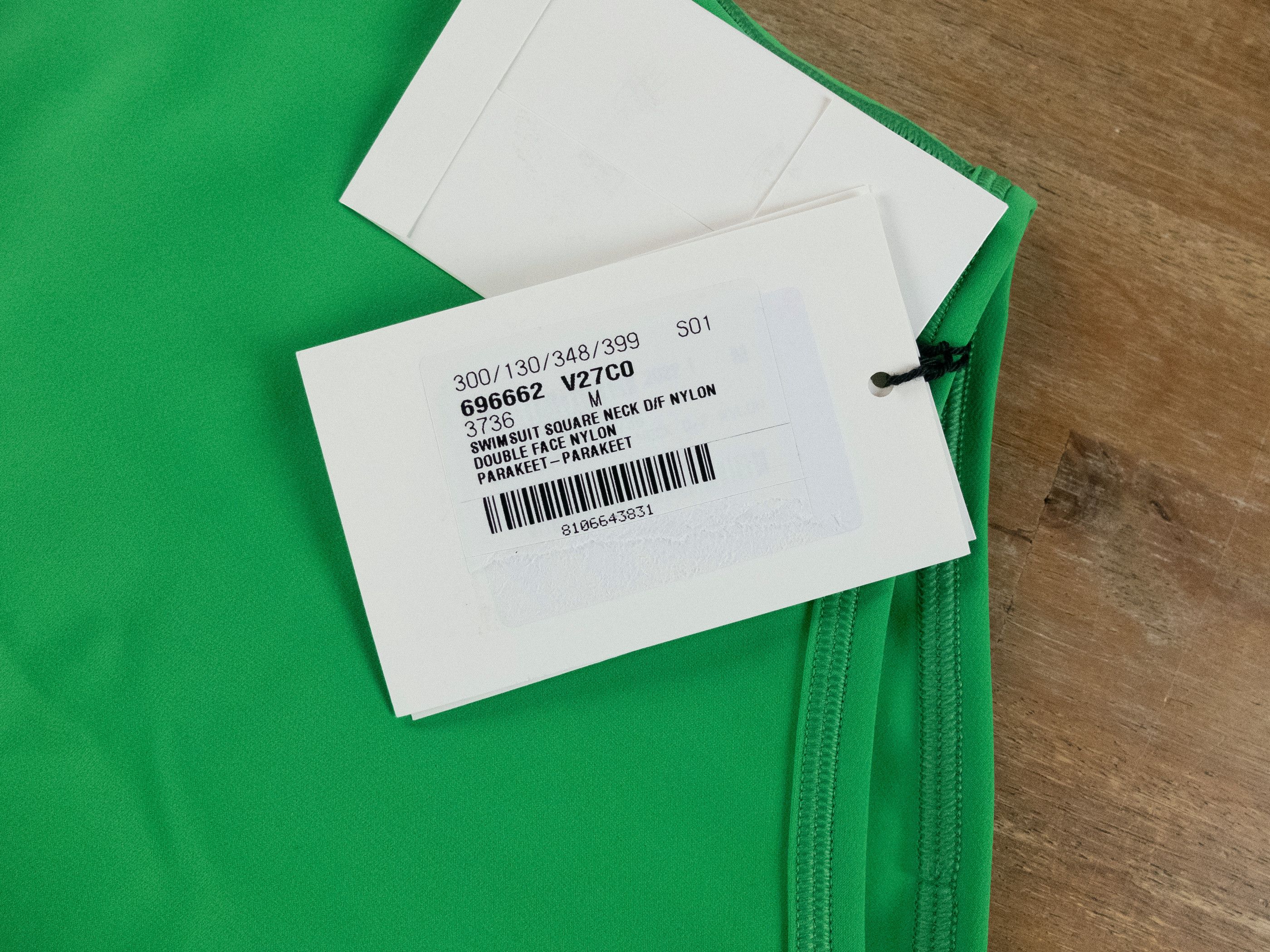 Bottega Veneta BOTTEGA VENETA parakeet green one piece swimsuit swimwear M Size 28" / US 6 / IT 42 - 4 Thumbnail