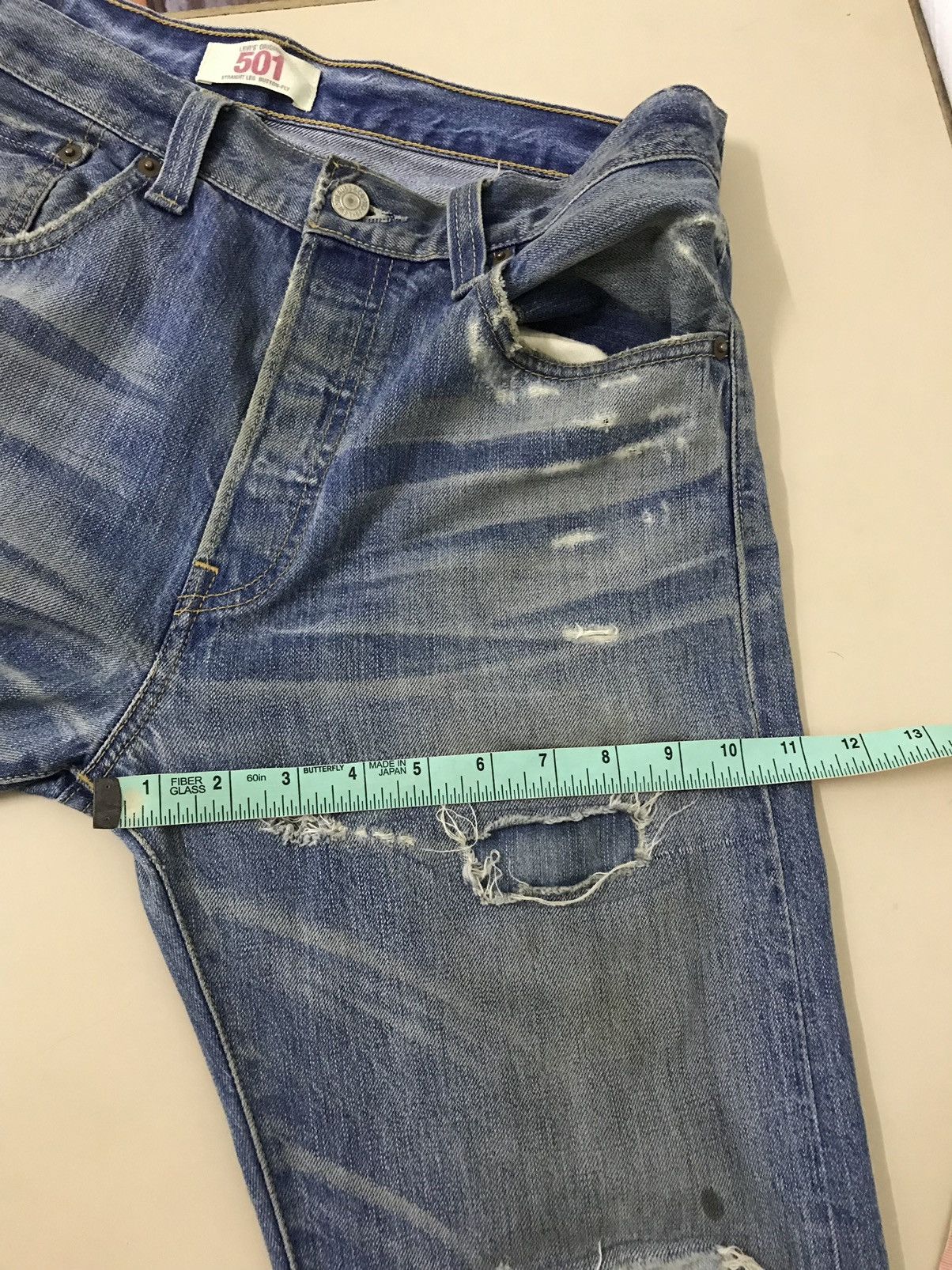 Levi's × Levi's Vintage Clothing × Vintage Vintage Levis 501 Distressed Patched Denim Pants Size US 32 / EU 48 - 15 Thumbnail