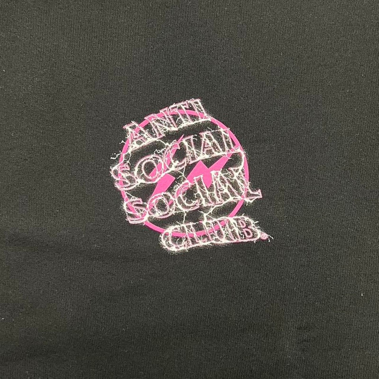 Anti Social Social Club ASSC x Fragment Design Bolt Crewneck (Black/Pink) Size US L / EU 52-54 / 3 - 3 Thumbnail