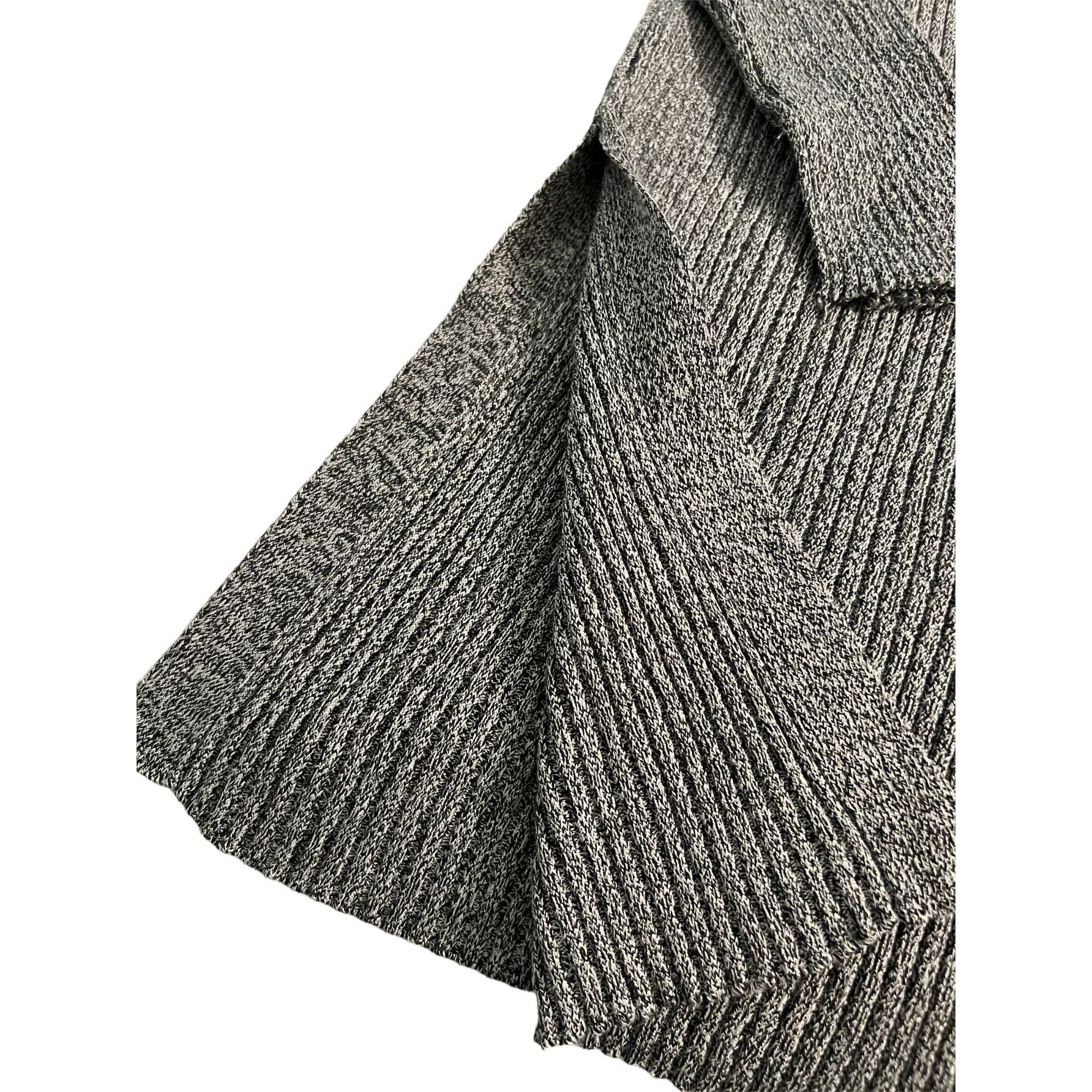 Topshop Topshop Heather Black Ribbed Sweater Tunic Side Slits Arm Sl Size M / US 6-8 / IT 42-44 - 3 Thumbnail