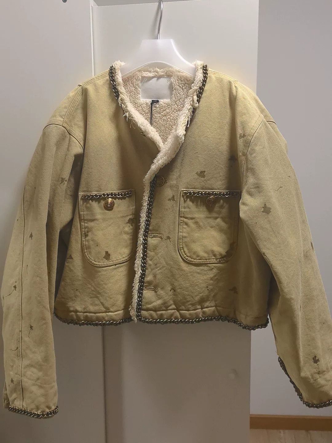 R13 R13 Lamb Wool Chain Jacket Size L / US 10 / IT 46 - 1 Thumbnail