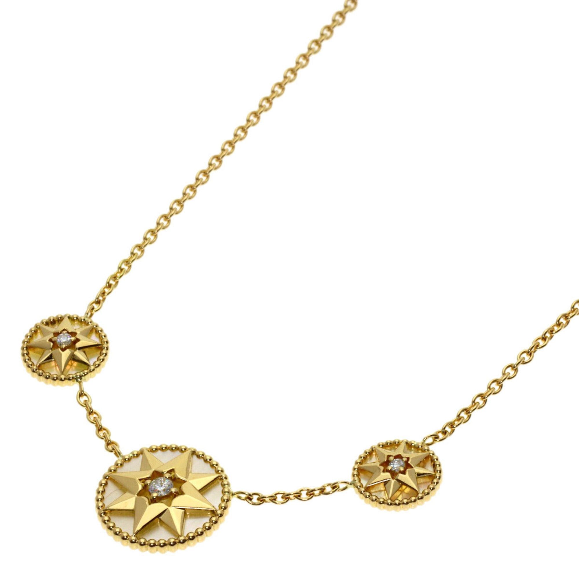 Dior Christian Dior Dior Rose des Vents Diamond Necklace 18K Yellow Gold Women's Size ONE SIZE - 1 Thumbnail