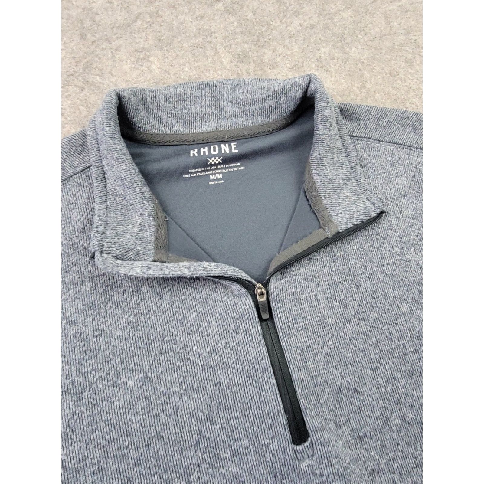 Rhone Rhone Commuter Sweater Mens M Blue 1/4 Zip Pullover Regular Navy Blue Embroidered Logo Size US M / EU 48-50 / 2 - 2 Thumbnail
