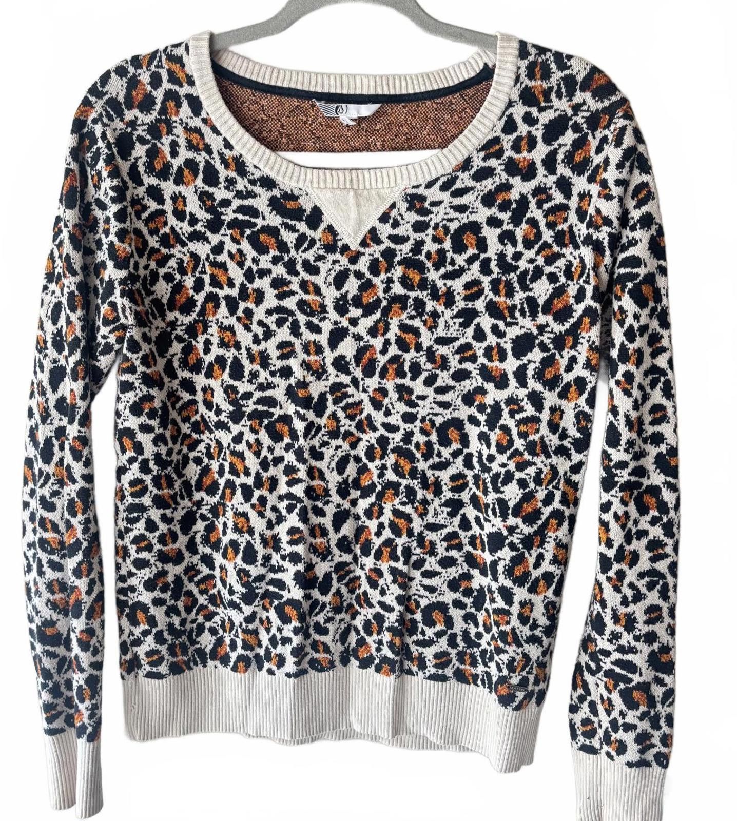 Volcom Volcom Women's Leopard Print Crew Neck Sweater Size S / US 4 / IT 40 - 1 Thumbnail