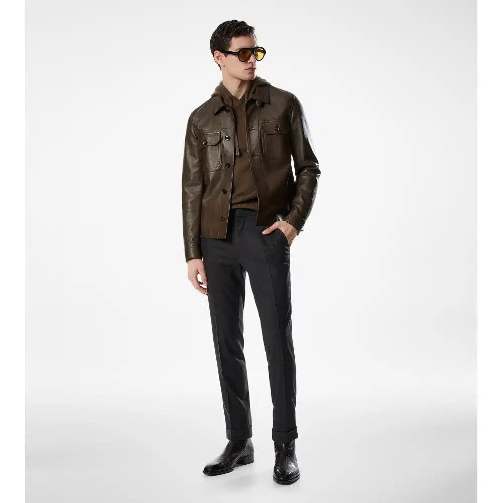 Tom Ford o1loc1c0226 LJS001 Leather Jacket in Brown Size US M / EU 48-50 / 2 - 2 Thumbnail