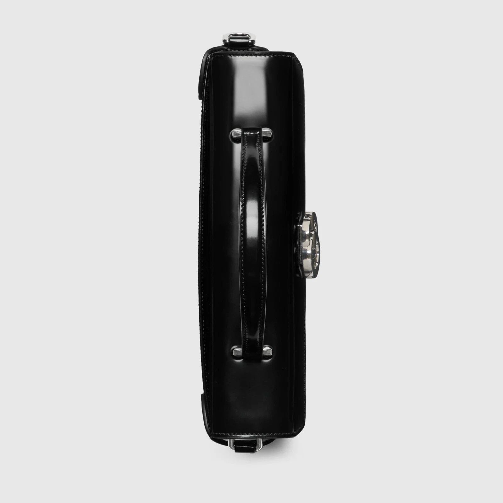 Gucci GUCCI Half-Moon Small Black Leather Top Handle New Auth Size ONE SIZE - 5 Thumbnail
