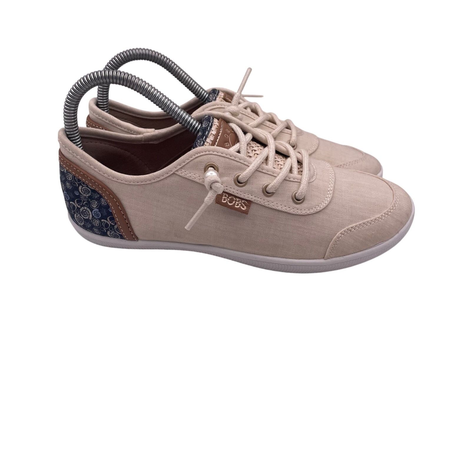 SKECHERS Skechers Bobs B Cute Natural White Canvas Shoes Womens 6.5 Size US 6.5 / IT 36.5 - 1 Thumbnail