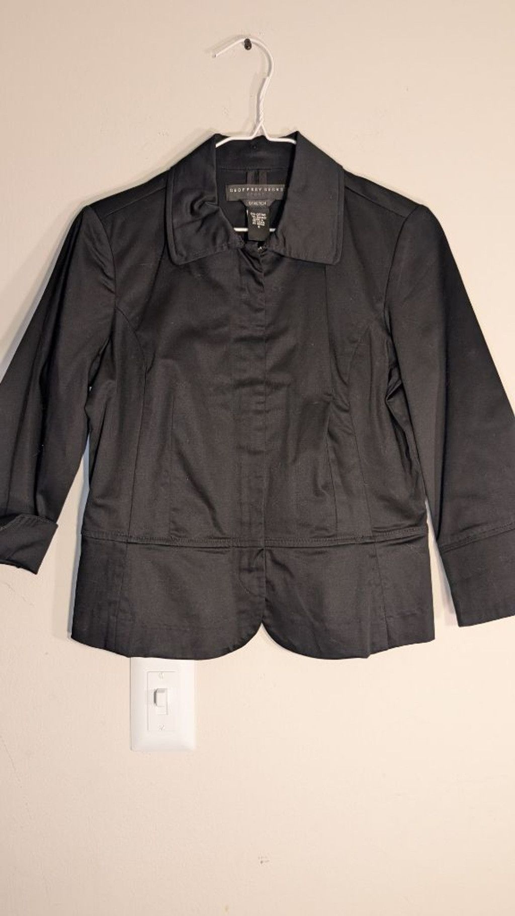 Geoffrey Beene Geoffrey Beene Sport Black Blazer Jacket Size 4, women's Size S / US 4 / IT 40 - 1 Thumbnail
