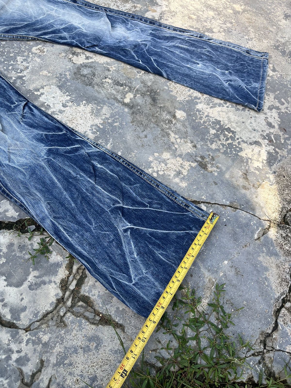 If Six Was Nine × Japanese Brand × Vintage Flare Crazy Striking Design Blue Jean Japan Denim Size US 32 / EU 48 - 15 Thumbnail