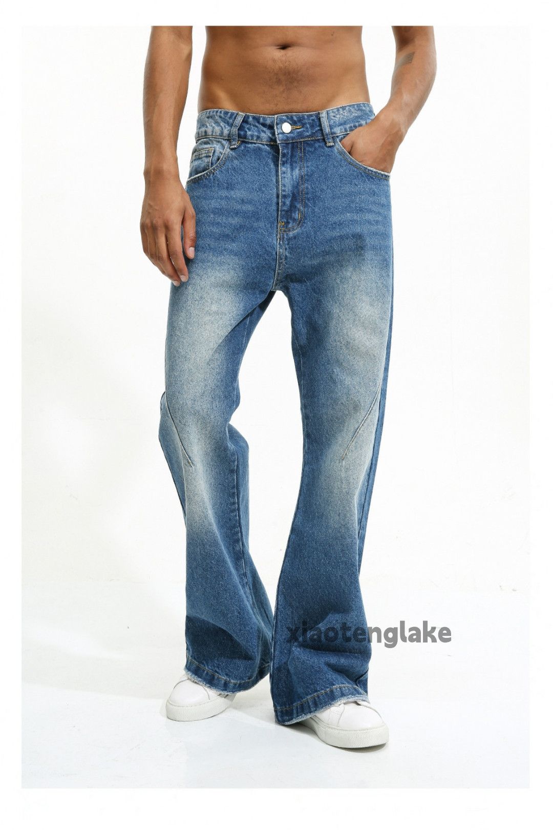 Jean × Vintage washed faded cleanfit yuppie bootcut flared jeans Size US 32 / EU 48 - 5 Thumbnail