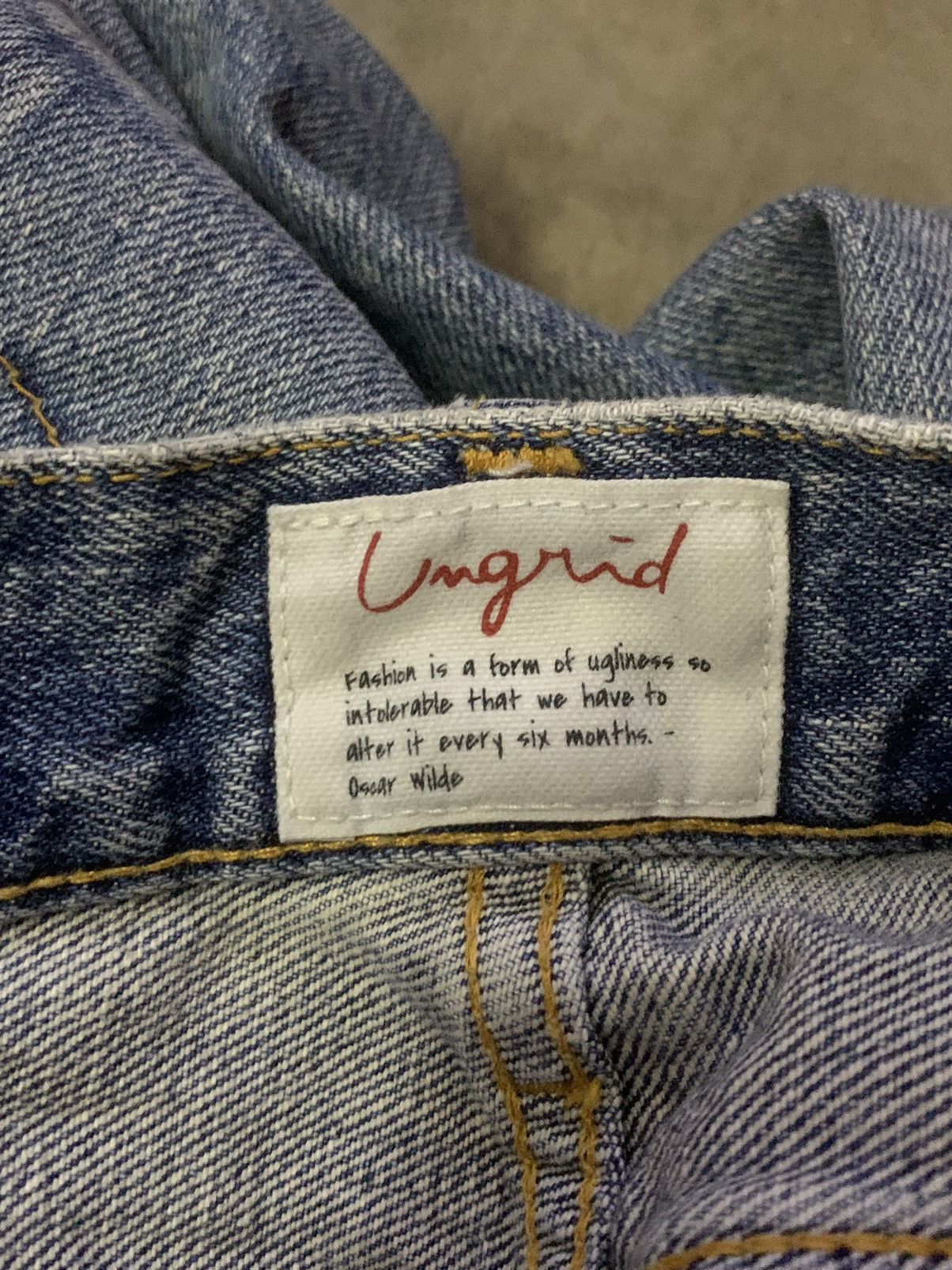 Japanese Brand Ungrid Distressed Denim Flare Denim Jeans Size US 28 / EU 44 - 8 Thumbnail