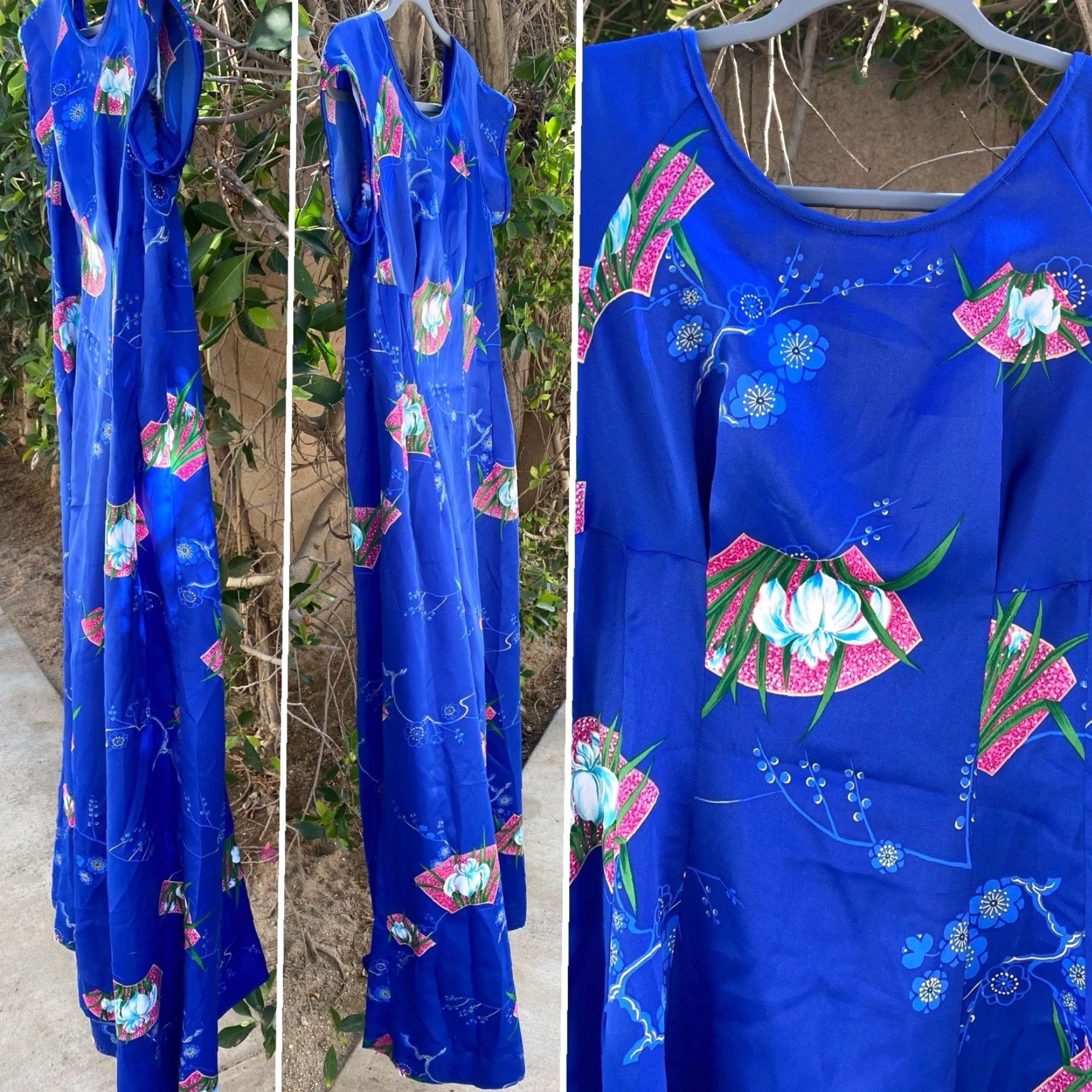 Vintage Paradise Hawaii Made In Honolulu Vintage Hawaiian Dress Tiki Aloha Maxi Size 12 Blue 12 Paradise Hawaii Vintage Hawaii Dress Maxi Size 12 Blue Womens Size XL / US 12-14 / IT 48-50 - 5 Thumbnail