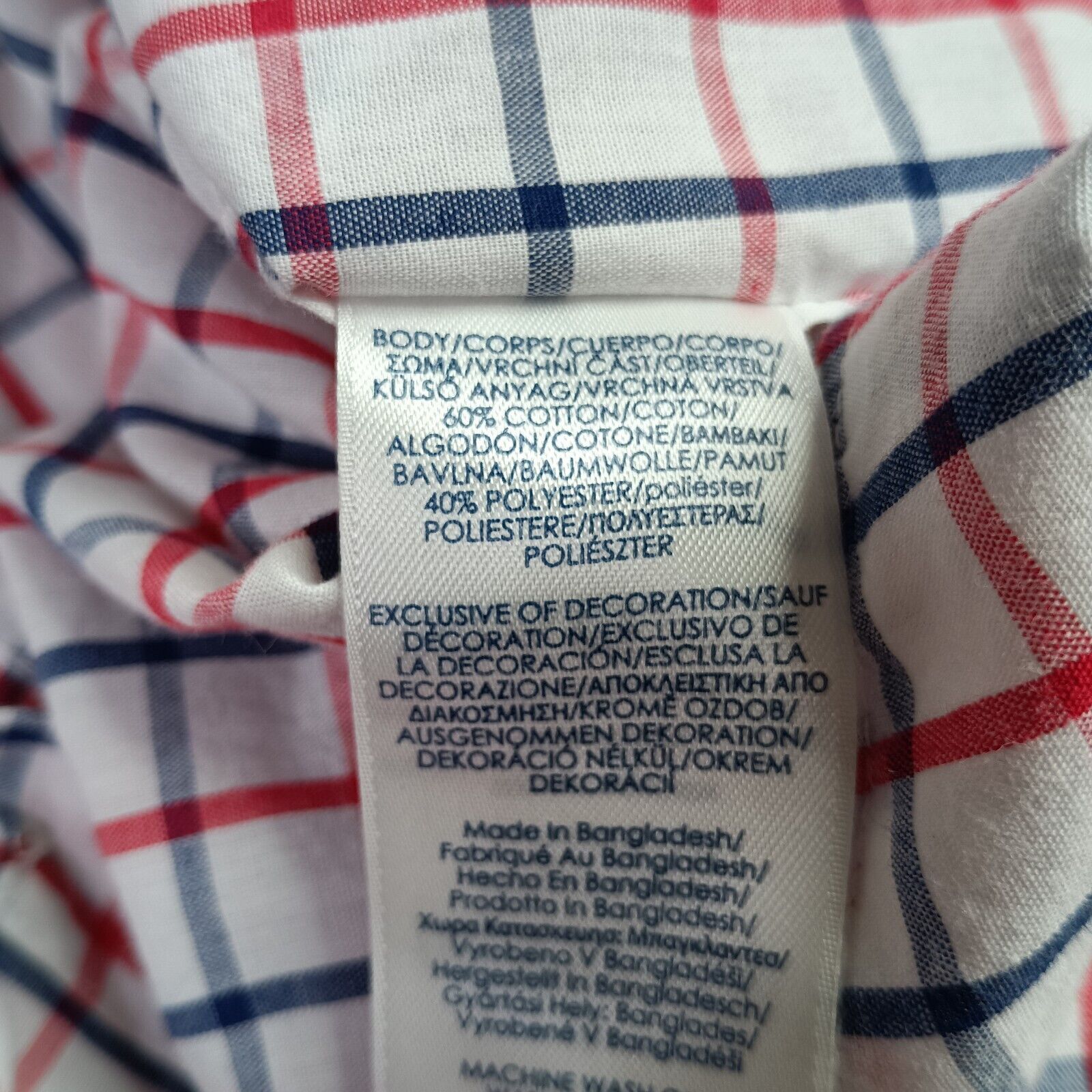 Chaps Chaps Shirt Men's L Red White Blue Easy Care Check Size US L / EU 52-54 / 3 - 6 Thumbnail