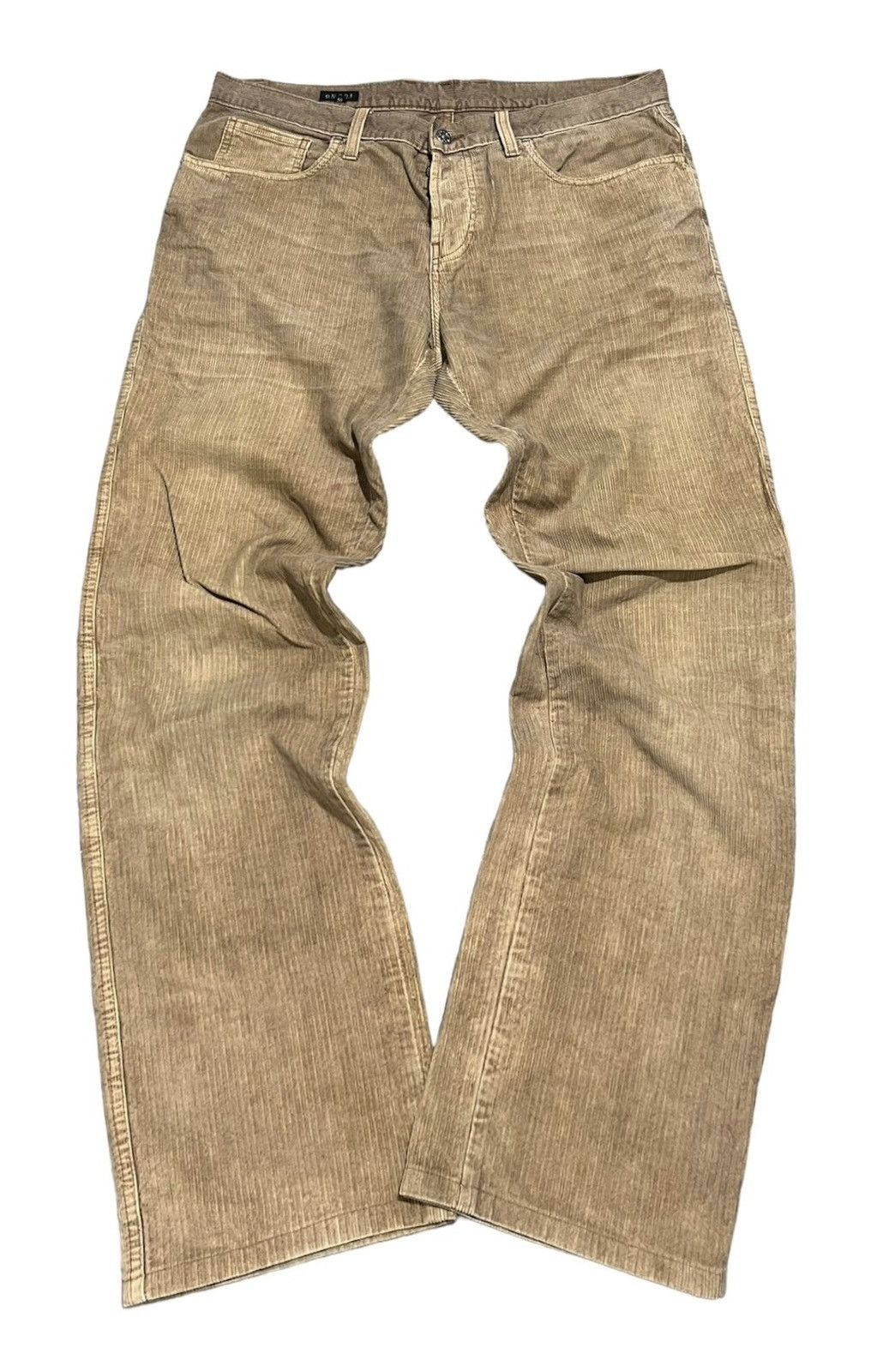 image of 2007 Gucci Tom Ford Sun Faded Corduroy Denim Pants in Beige, Men's (Size 34)