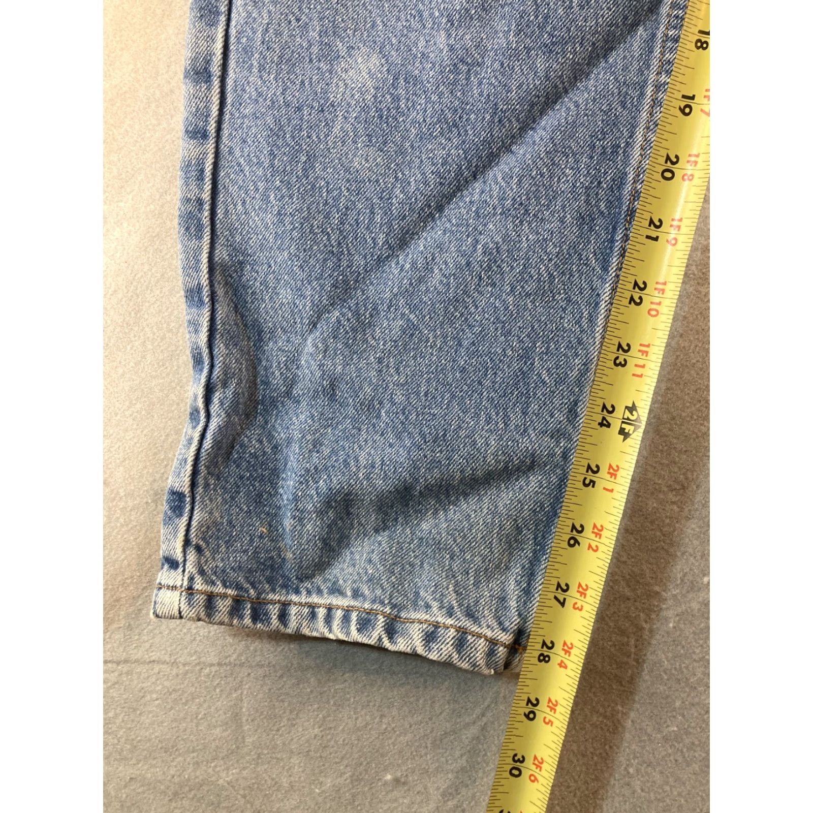 Vintage Bogari Jeans Mens 40 x 30 90s Designer Vintage Blue Denim 5-Pocket Straight Regular Cotton Logo Studded Top Quality Shirt Size US 40 / EU 56 - 6 Thumbnail