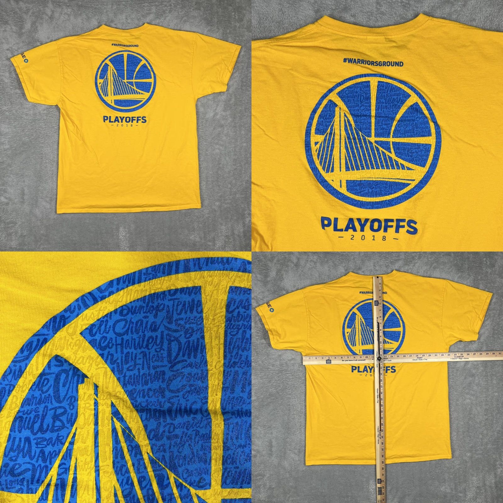 Fruit Of The Loom Golden State Warriors Strength In Numbers NBA Playoffs 2018 Mens T-Shirt Size XL Size US XL / EU 56 / 4 - 8 Thumbnail