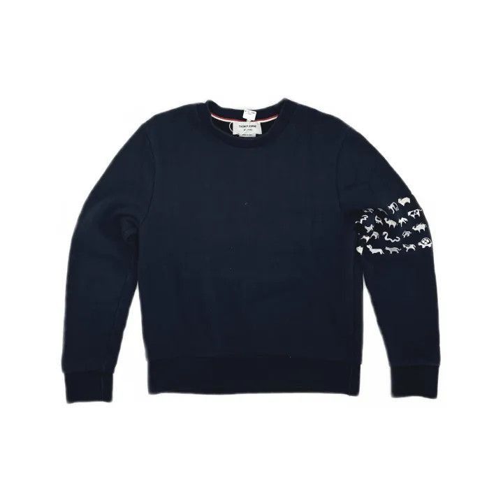 Thom Browne Classic Navy Blue Sports Sweatshirt -2507