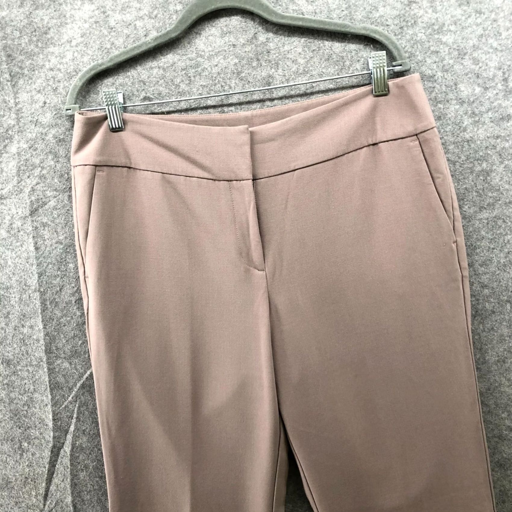 Ann Taylor Ann Taylor Womens 10 Dress Pants Beige Mid Rise Straight Relaxed Flat Size 32" / US 10 / IT 46 - 3 Thumbnail