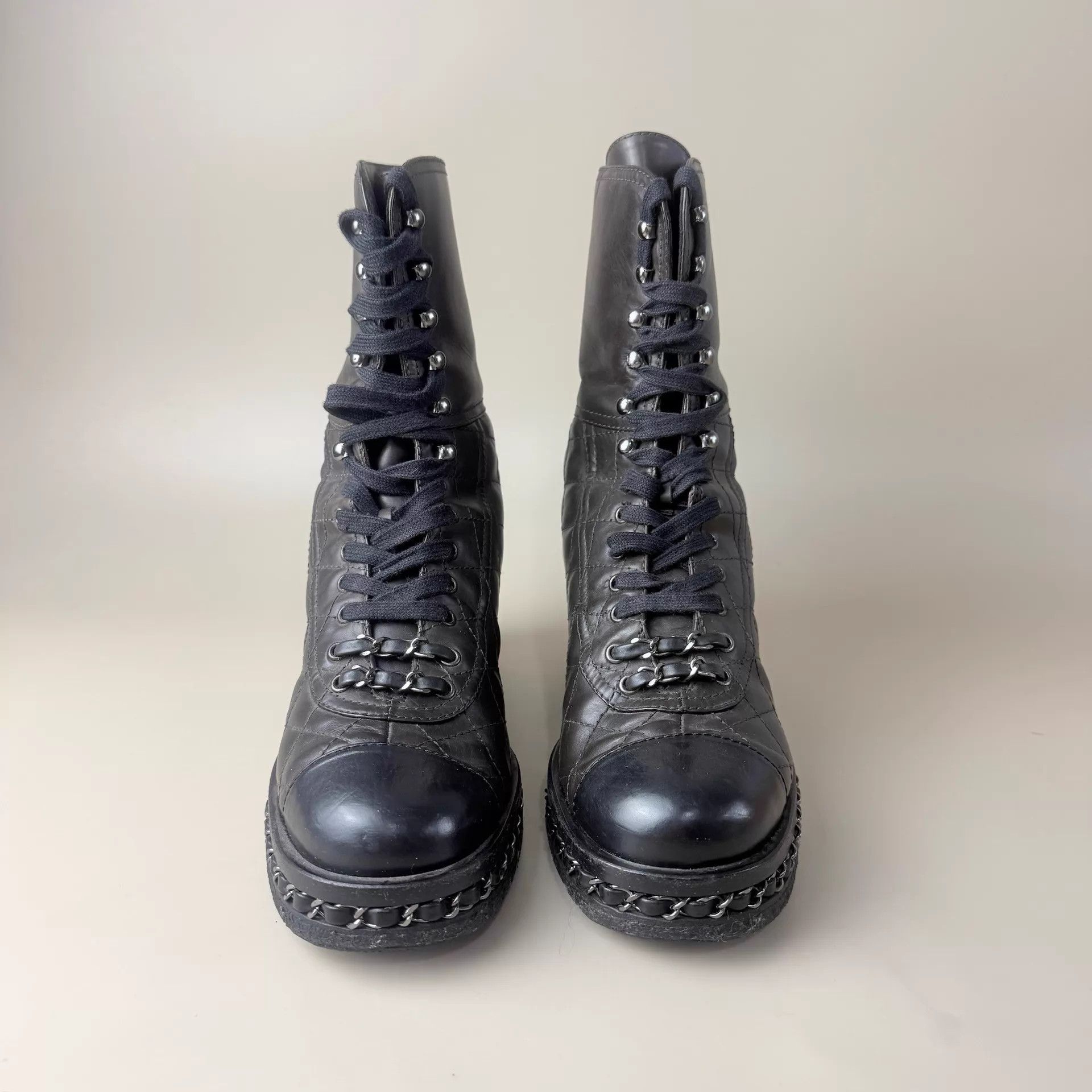 Chanel Chanel Camel Glencheck CC Short Boots 95 New Size US 6 / IT 36 - 2 Thumbnail