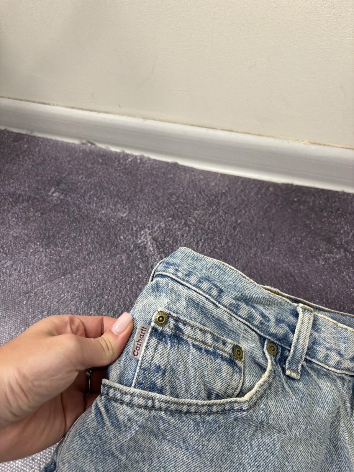 Carhartt Vintage Carhartt USA Straight Fit Light Blue Denim Jeans Size US 36 / EU 52 - 13 Thumbnail