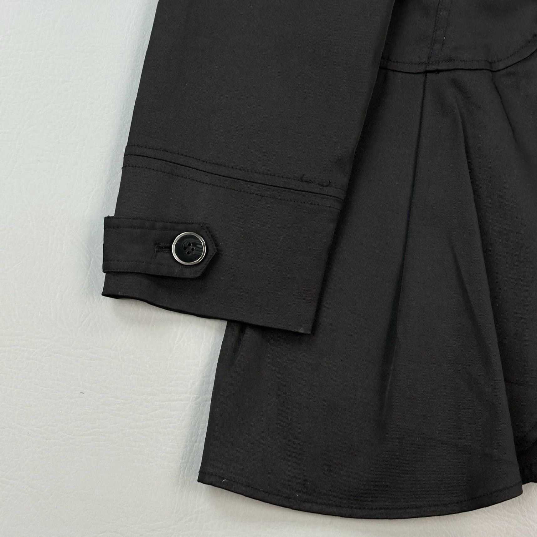 Cynthia Rowley Cynthia Rowley Jacket Women's Medium Black Ruffle Zip Front Peplum Casual Size M / US 6-8 / IT 42-44 - 2 Thumbnail