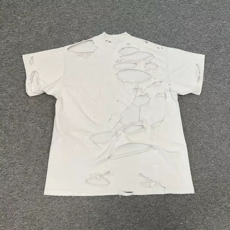 Balenciaga balenciaga distressed short sleeve t Size US M / EU 48-50 / 2 - 2 Thumbnail