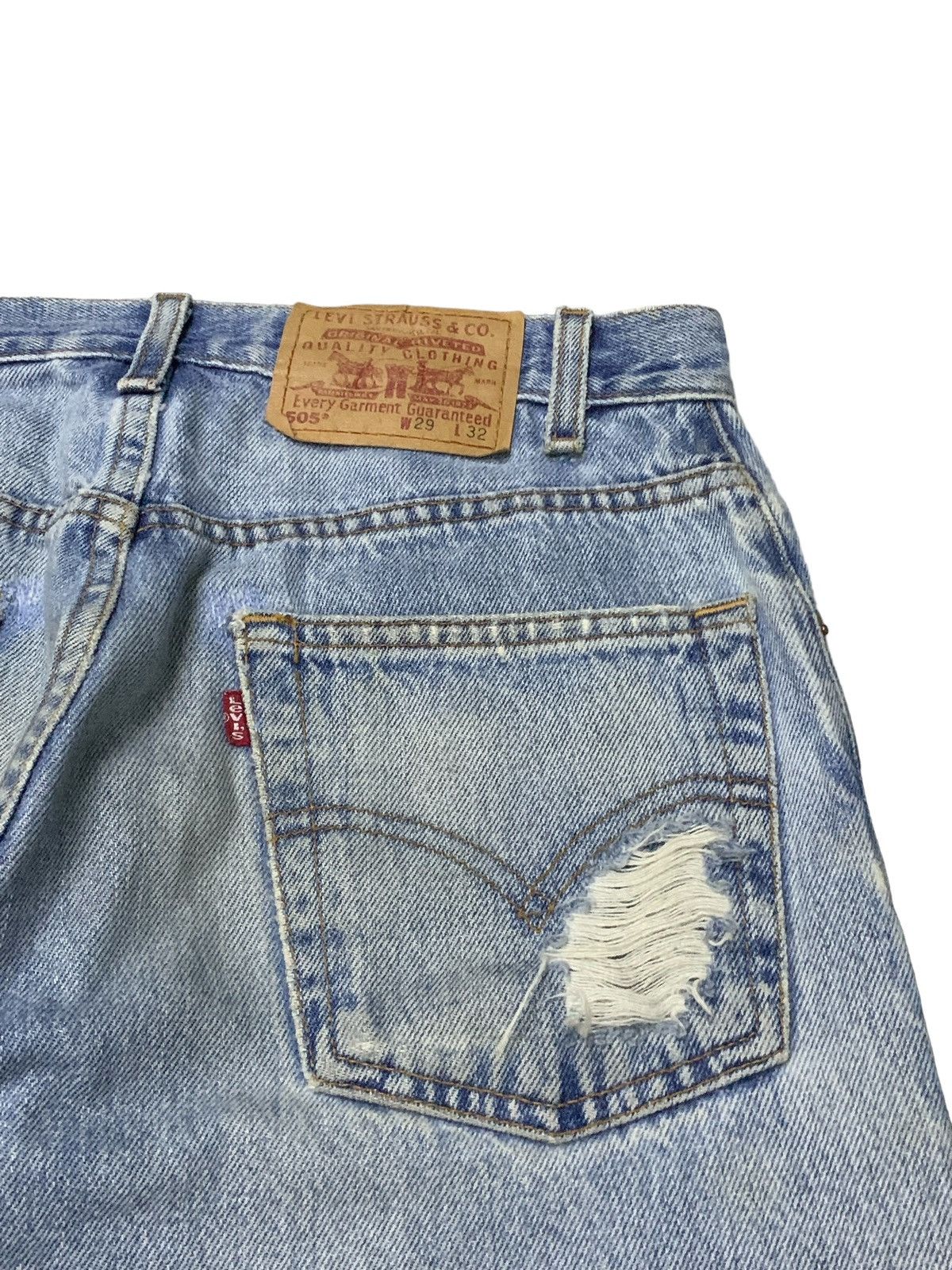 Hysteric Glamour × Levi's Vintage Levis 505 Distressed Camo Patch Inside Jeans Size US 29 - 13 Thumbnail