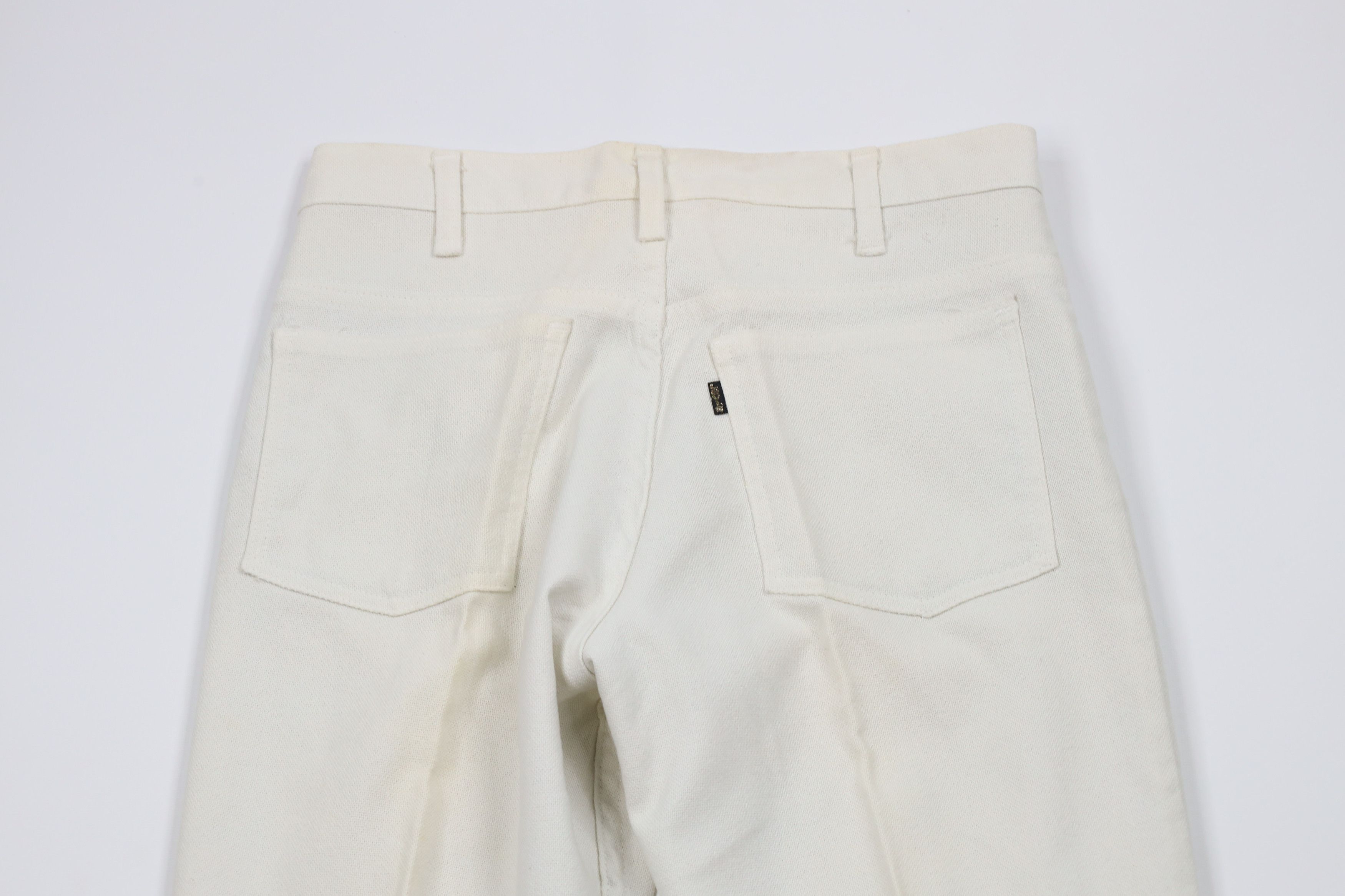 Levi's × Vintage Vintage 70s Levis Knit Wide Leg Bell Bottoms Pants White USA Size 28" / US 6 / IT 42 - 14 Thumbnail